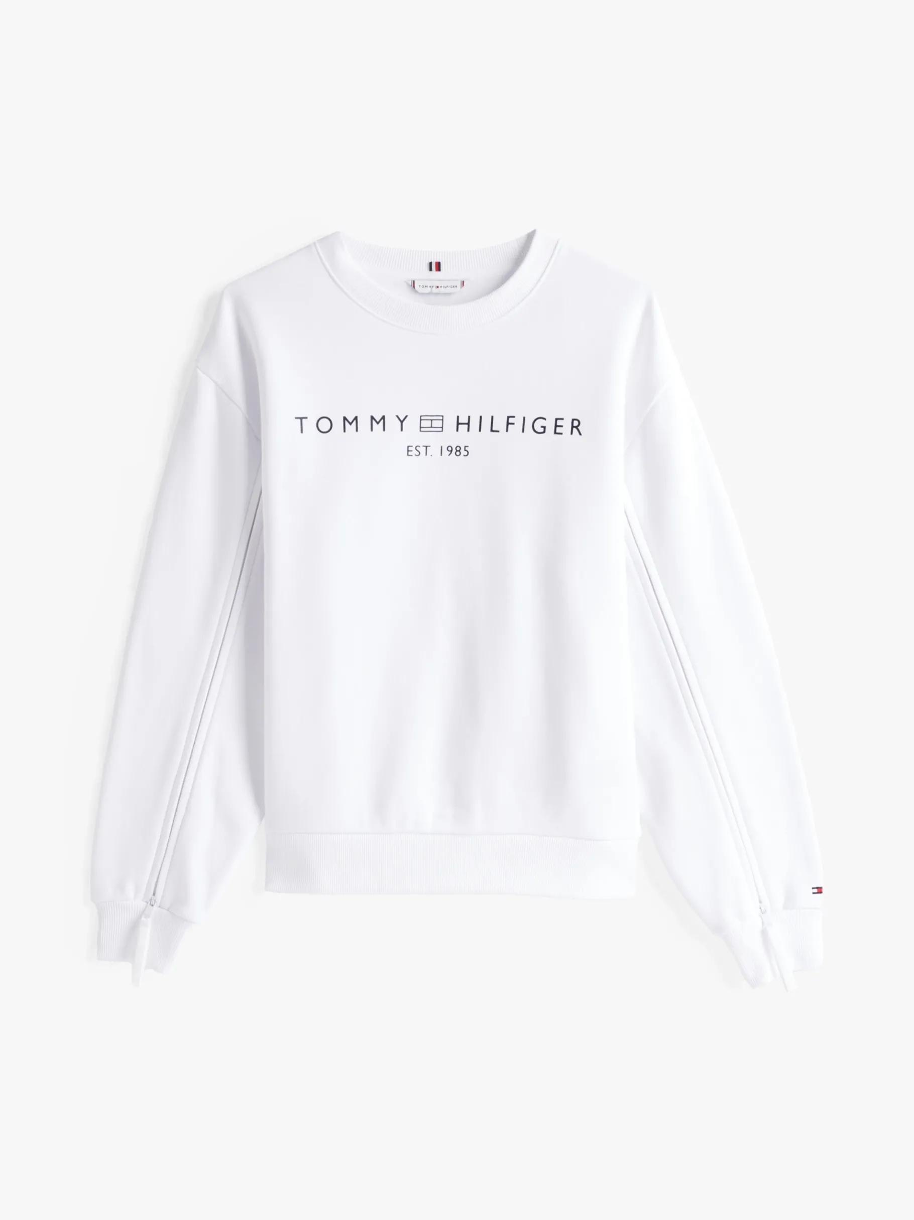 Tommy Hilfiger Adaptive Logo-Sweatshirt TH OPTIC WHITE Store