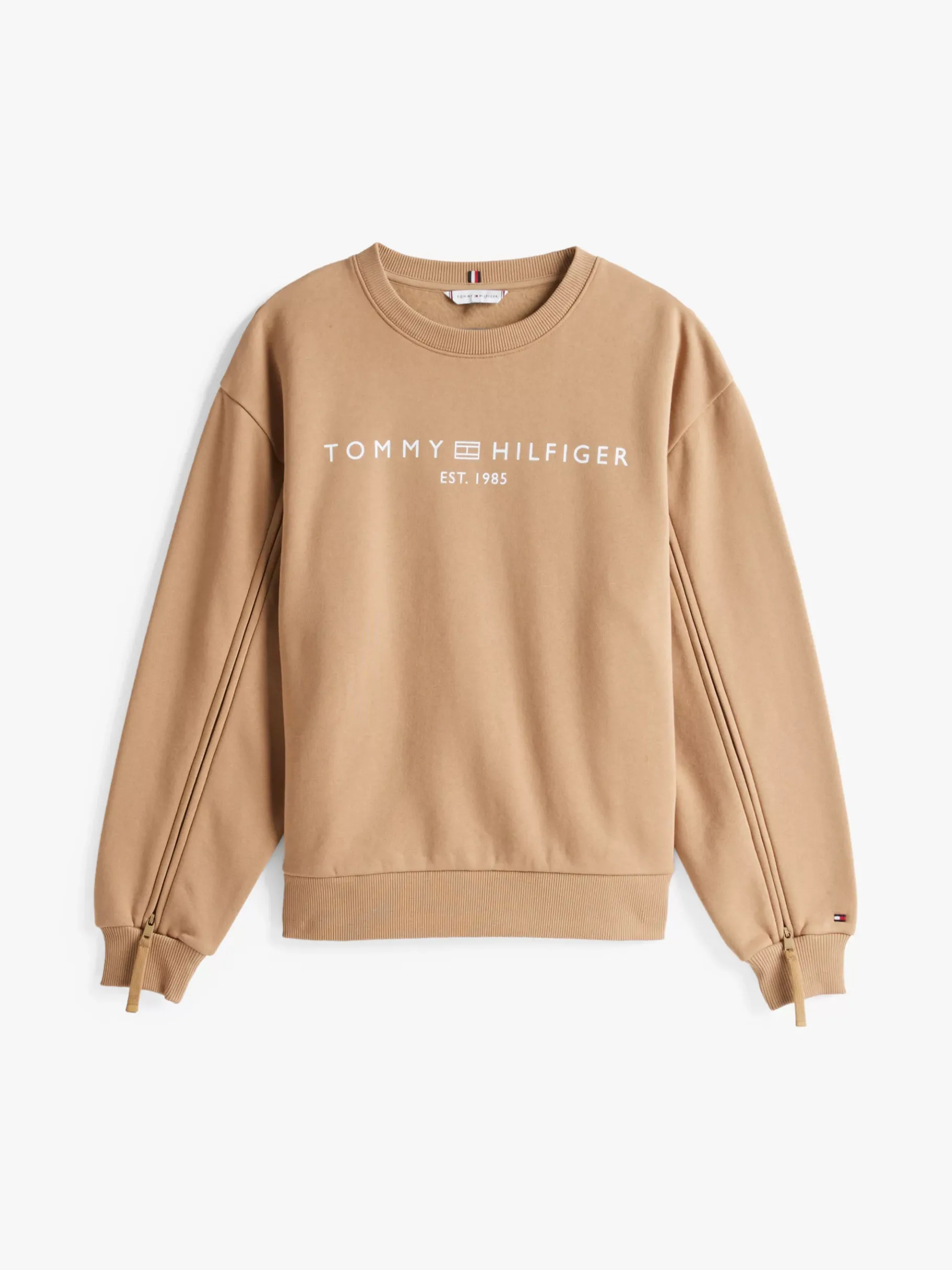 Tommy Hilfiger Adaptive Logo-Sweatshirt SAFARI CANVAS Sale