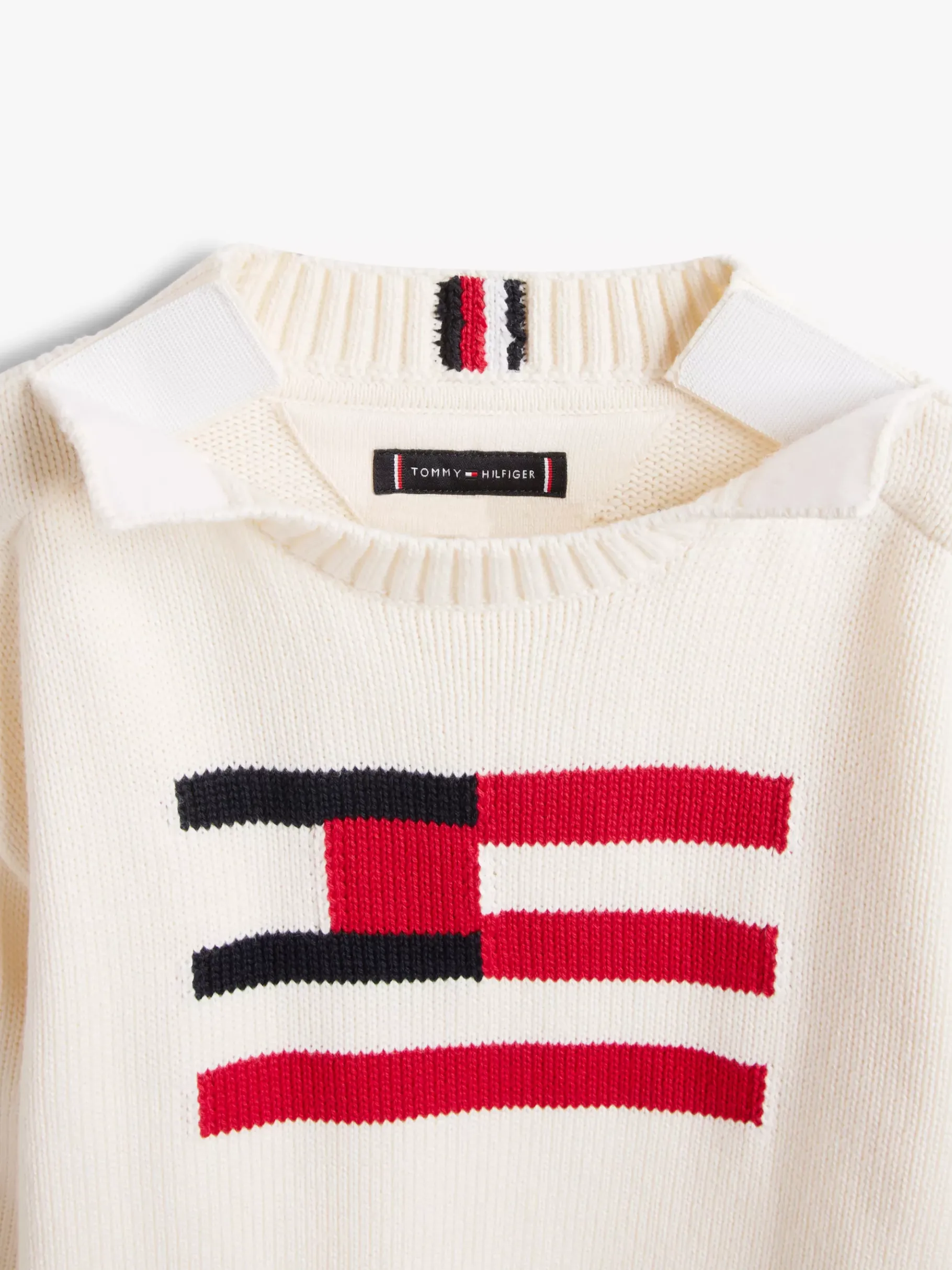 Tommy Hilfiger Adaptive Pullover mit Flag IVORY PETAL Best Sale