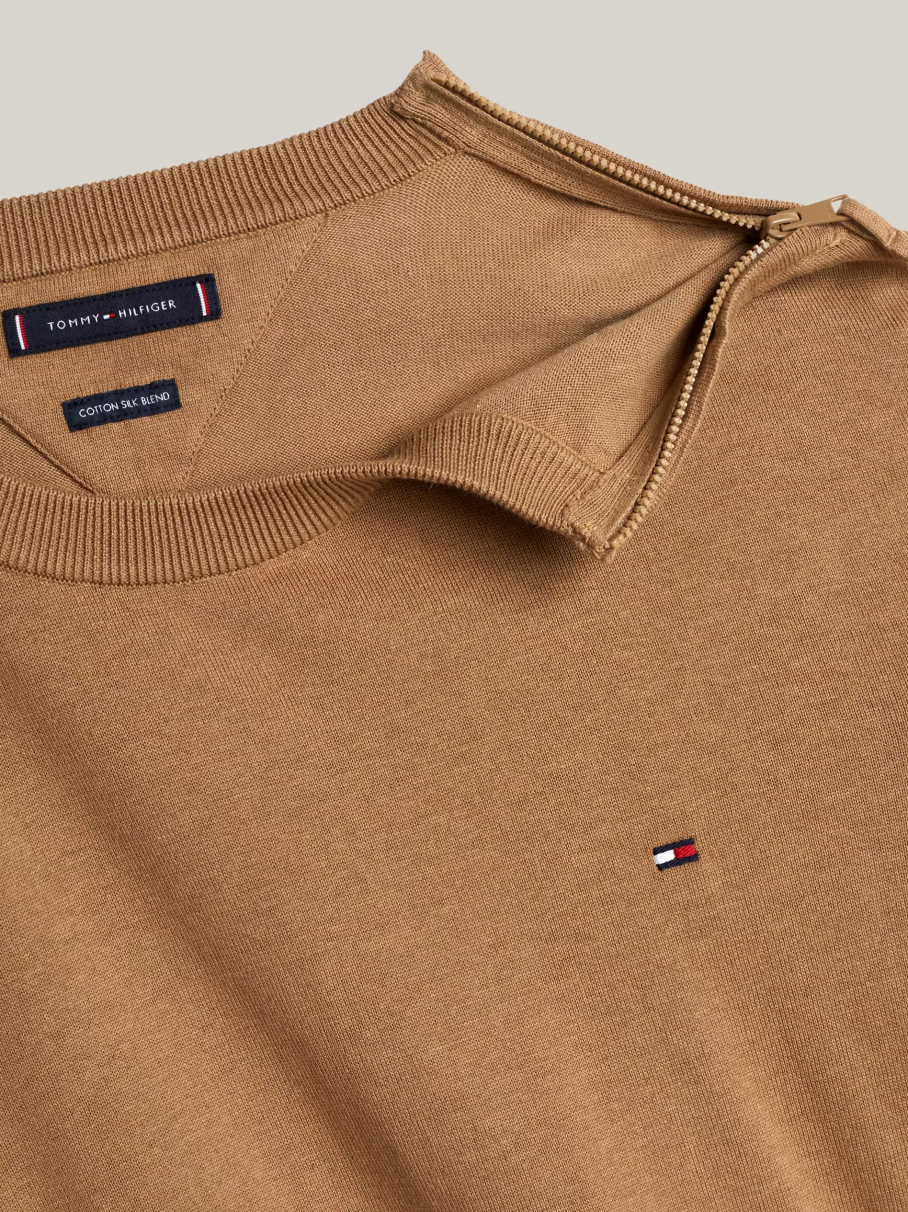 Tommy Hilfiger Adaptive Pullover mit Seide SAFARI CANVAS Outlet