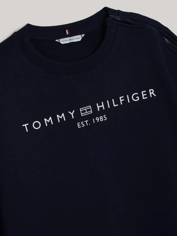 Tommy Hilfiger Adaptive Rundhals-Sweatshirt mit Logo DESERT SKY Sale