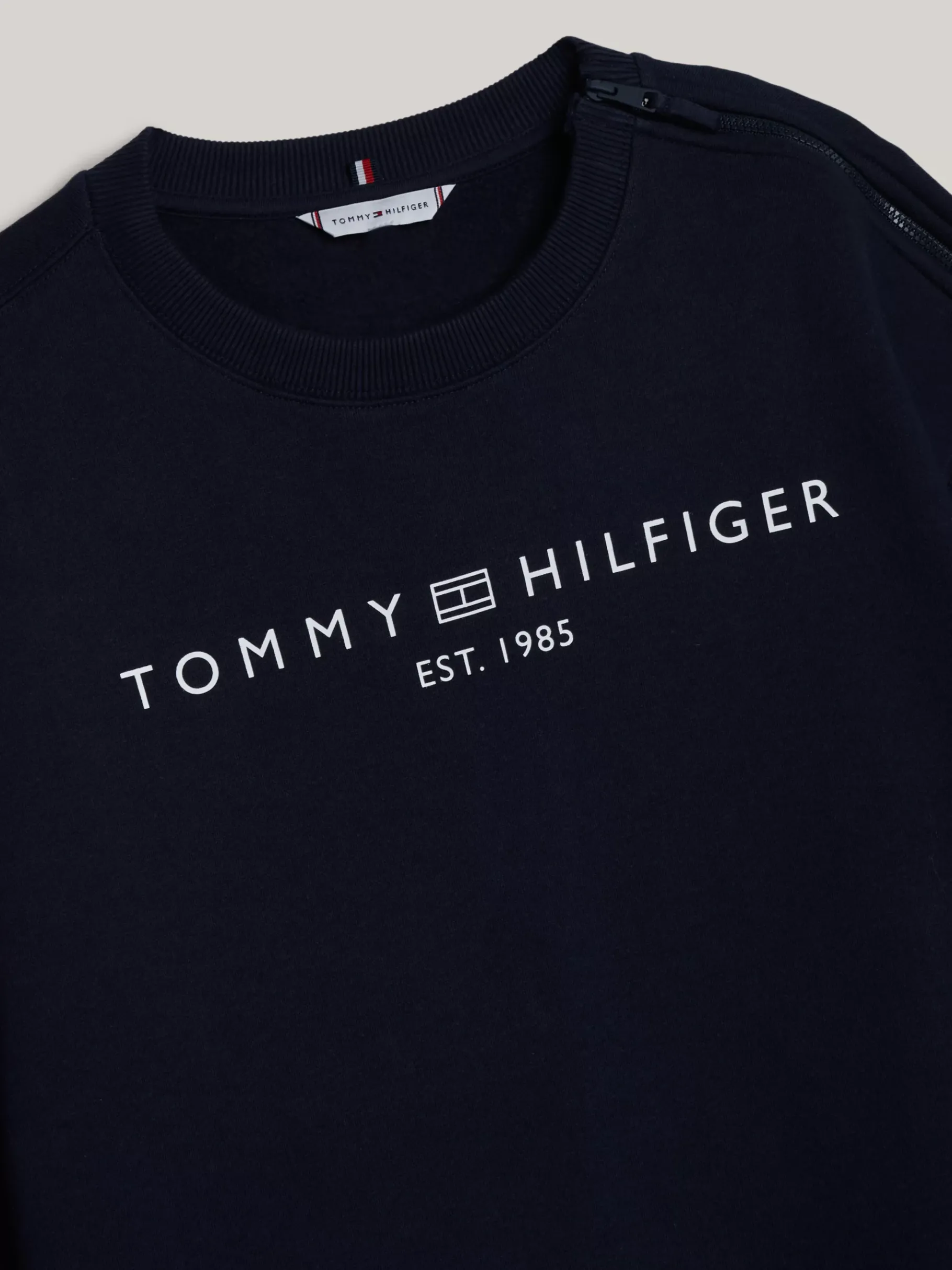 Tommy Hilfiger Adaptive Rundhals-Sweatshirt mit Logo DESERT SKY Sale
