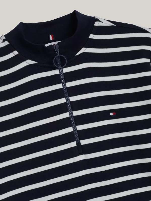 Tommy Hilfiger Adaptive Slim Fit Etuikleid mit Mock-Rollkragen BRETON DESERT SKY/ECRU Hot