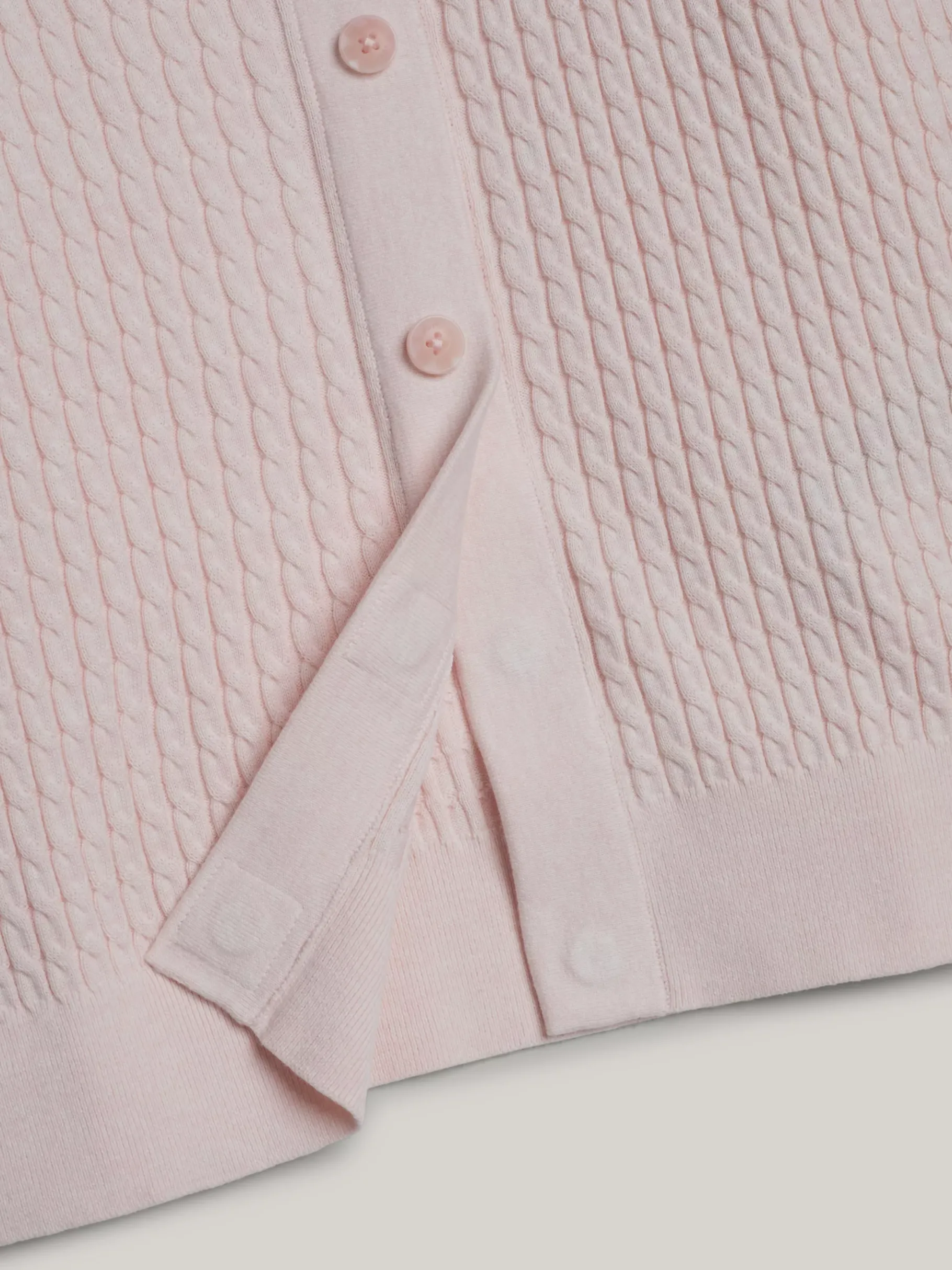 Tommy Hilfiger Adaptive Zopfstrick-Cardigan DELICATE PINK HEATHER Online