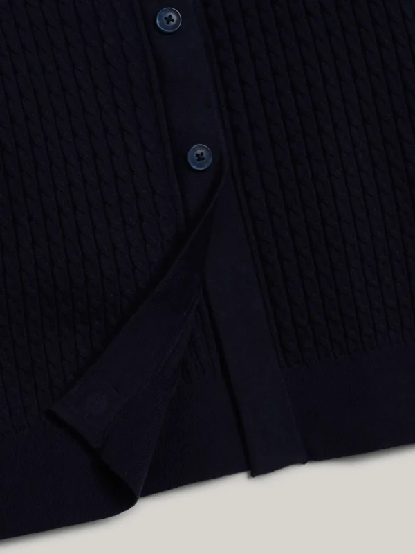 Tommy Hilfiger Adaptive Zopfstrick-Cardigan DESERT SKY Cheap