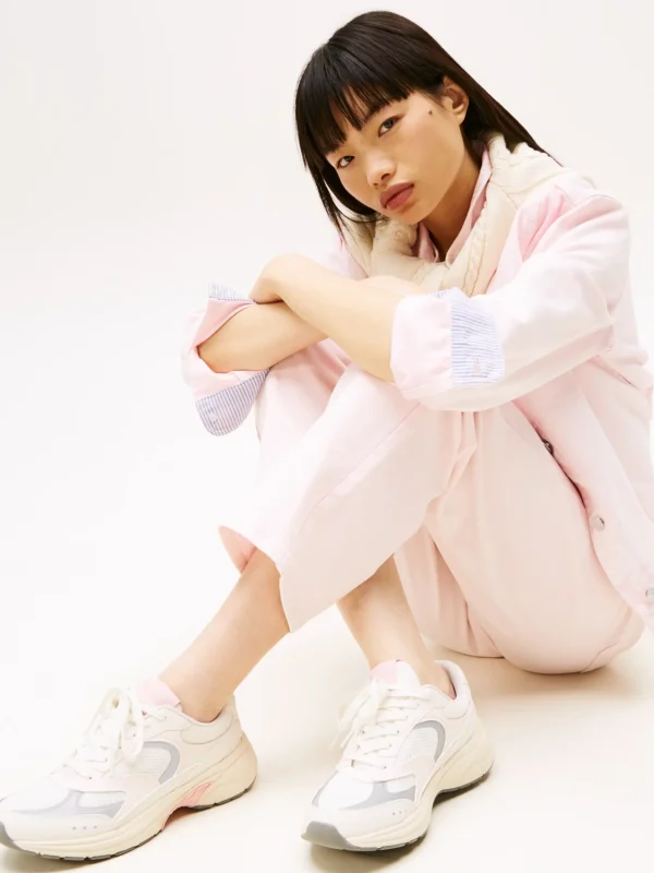 Tommy Hilfiger Archive klobiger Sneaker mit Strukturmix DELICATE PINK Cheap