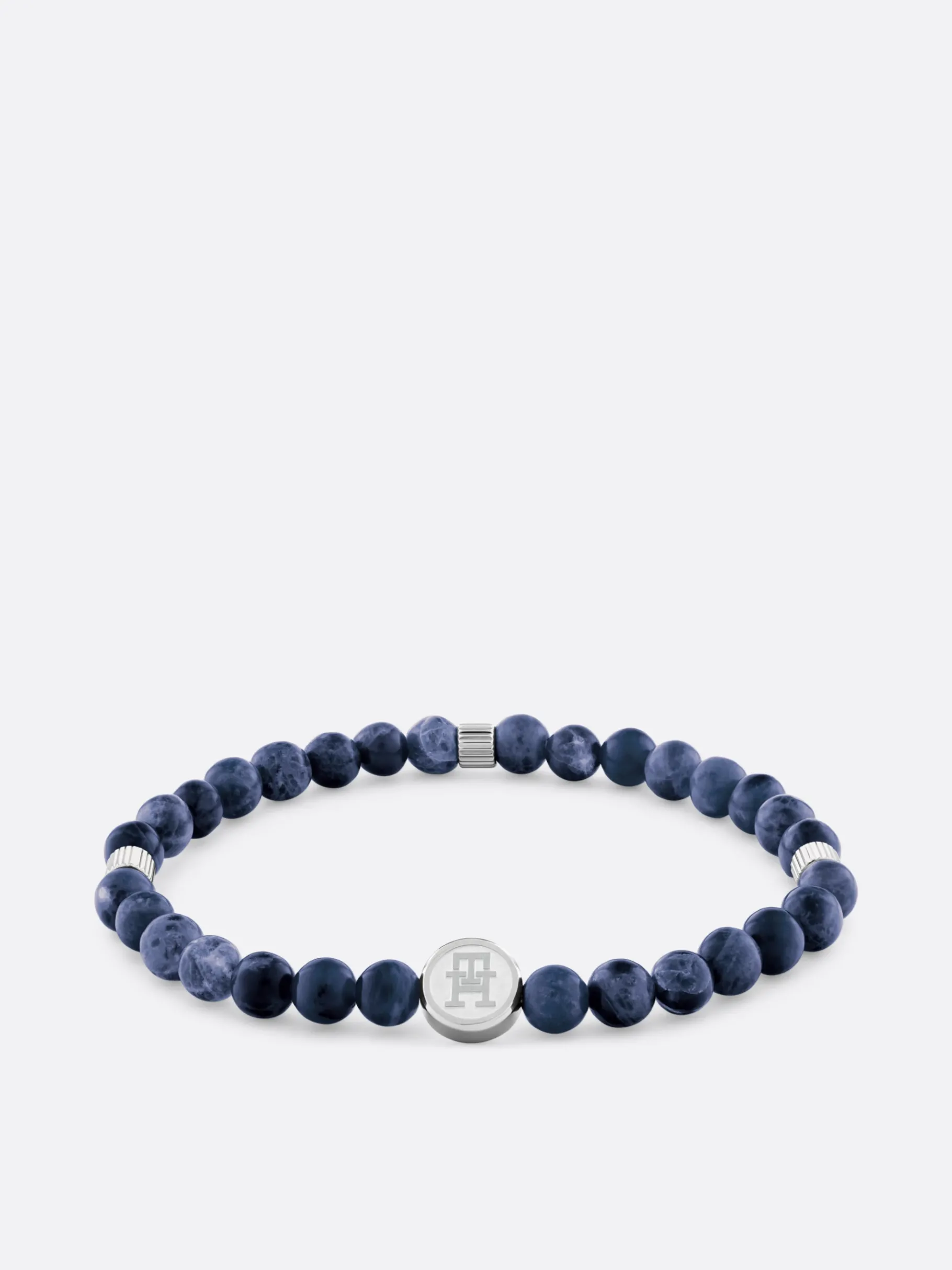 Tommy Hilfiger Armband aus Sodalith-Perlen mit TH-Monogramm BLUE New
