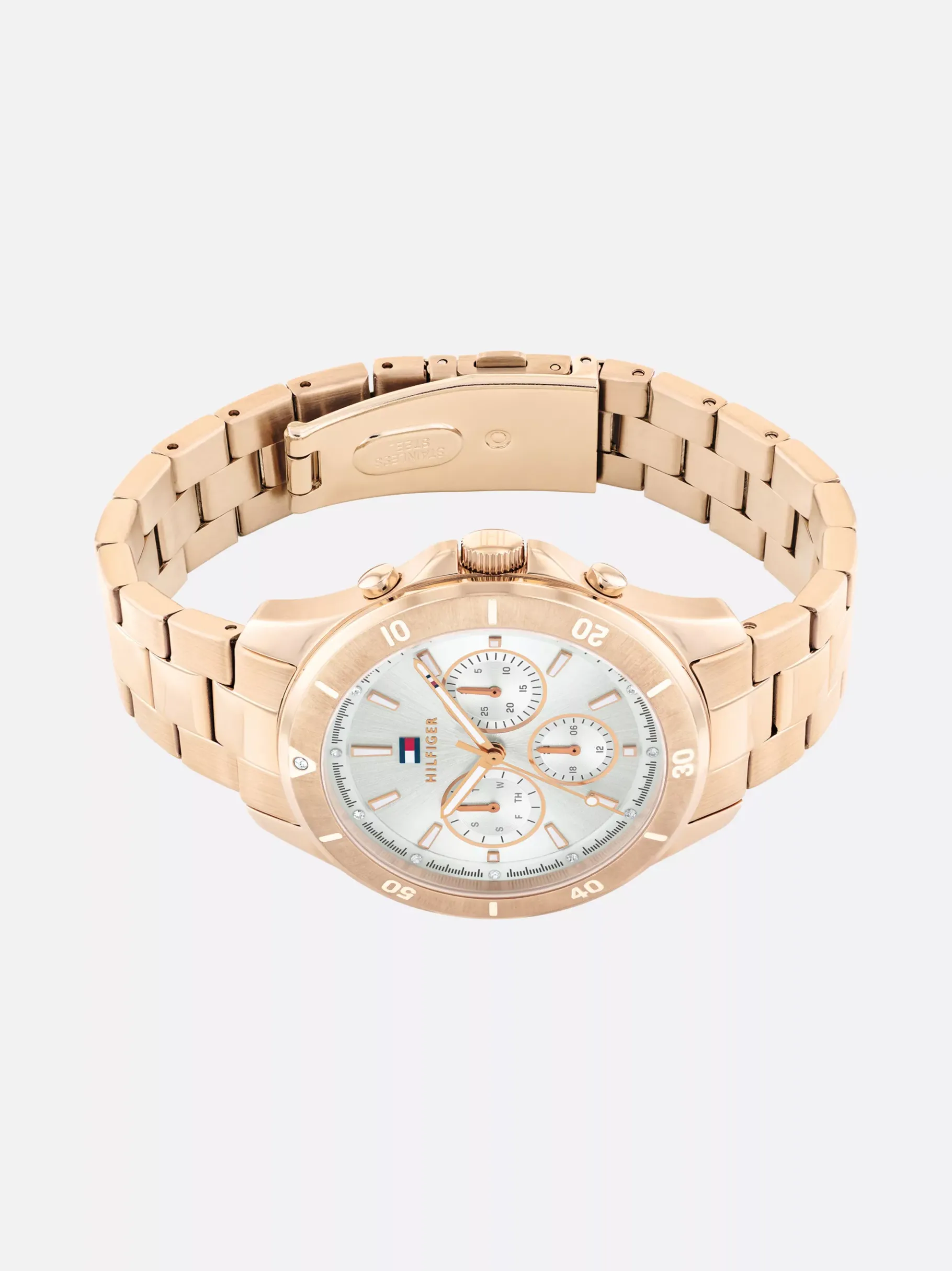 Tommy Hilfiger Armbanduhr aus nelkenveretem Edelstahl GOLD New