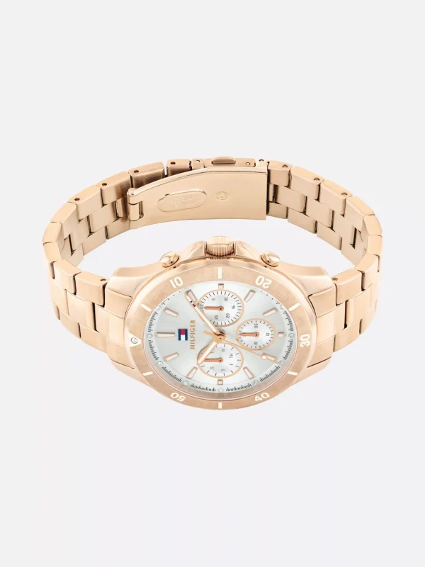 Tommy Hilfiger Armbanduhr aus nelkenveretem Edelstahl GOLD New