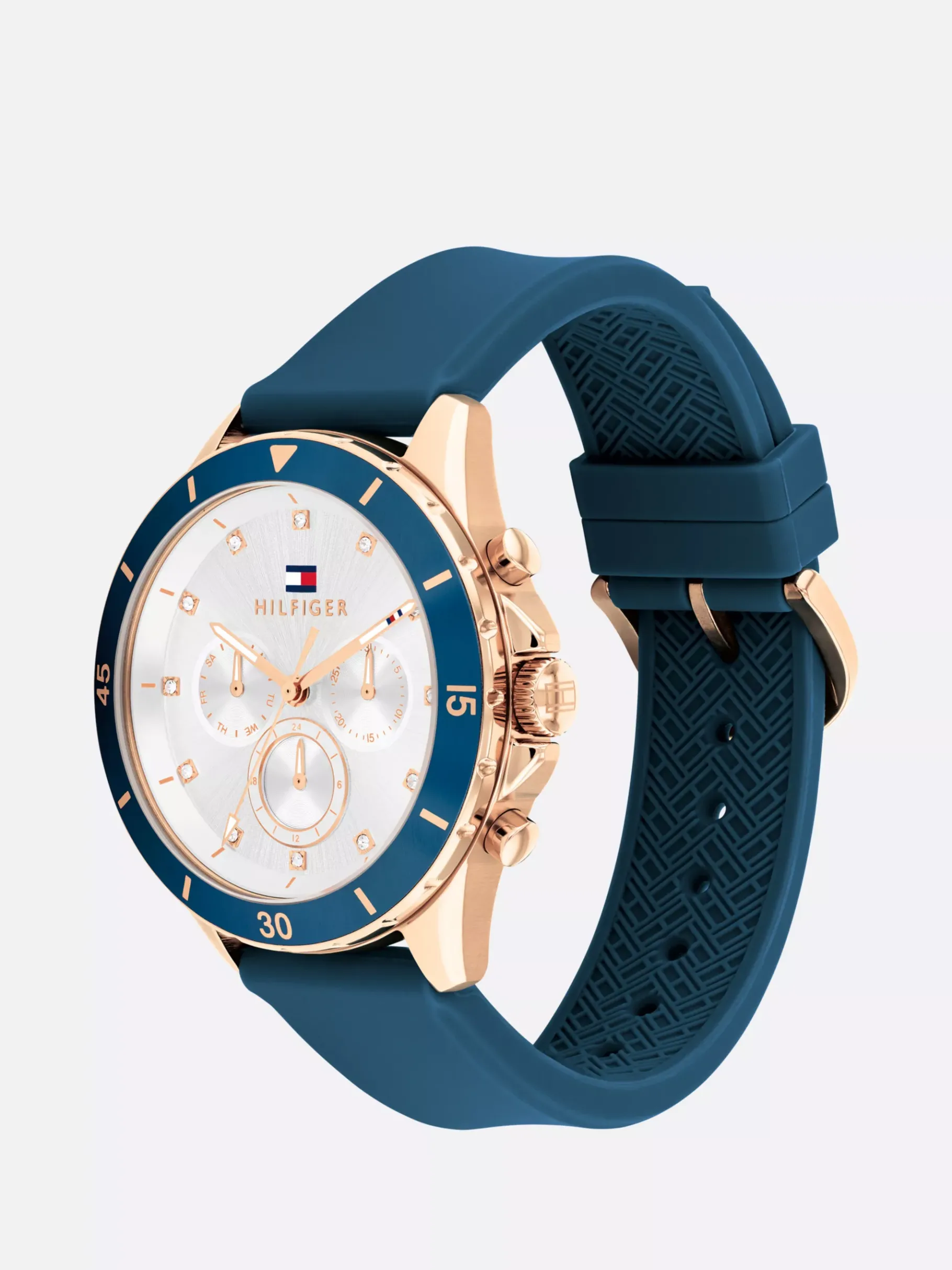 Tommy Hilfiger Armbanduhr aus zweifarbigem Edelstahl BLUE Cheap