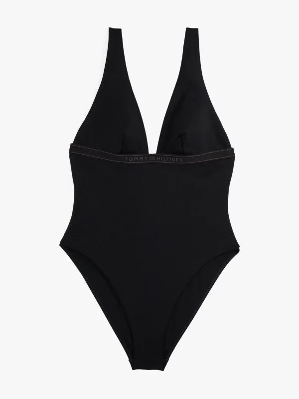 Tommy Hilfiger Badeanzug mit gleichfarbigem Logo BLACK Outlet