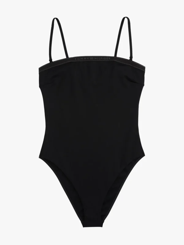 Tommy Hilfiger Badeanzug mit gleichfarbigem Logo BLACK Clearance