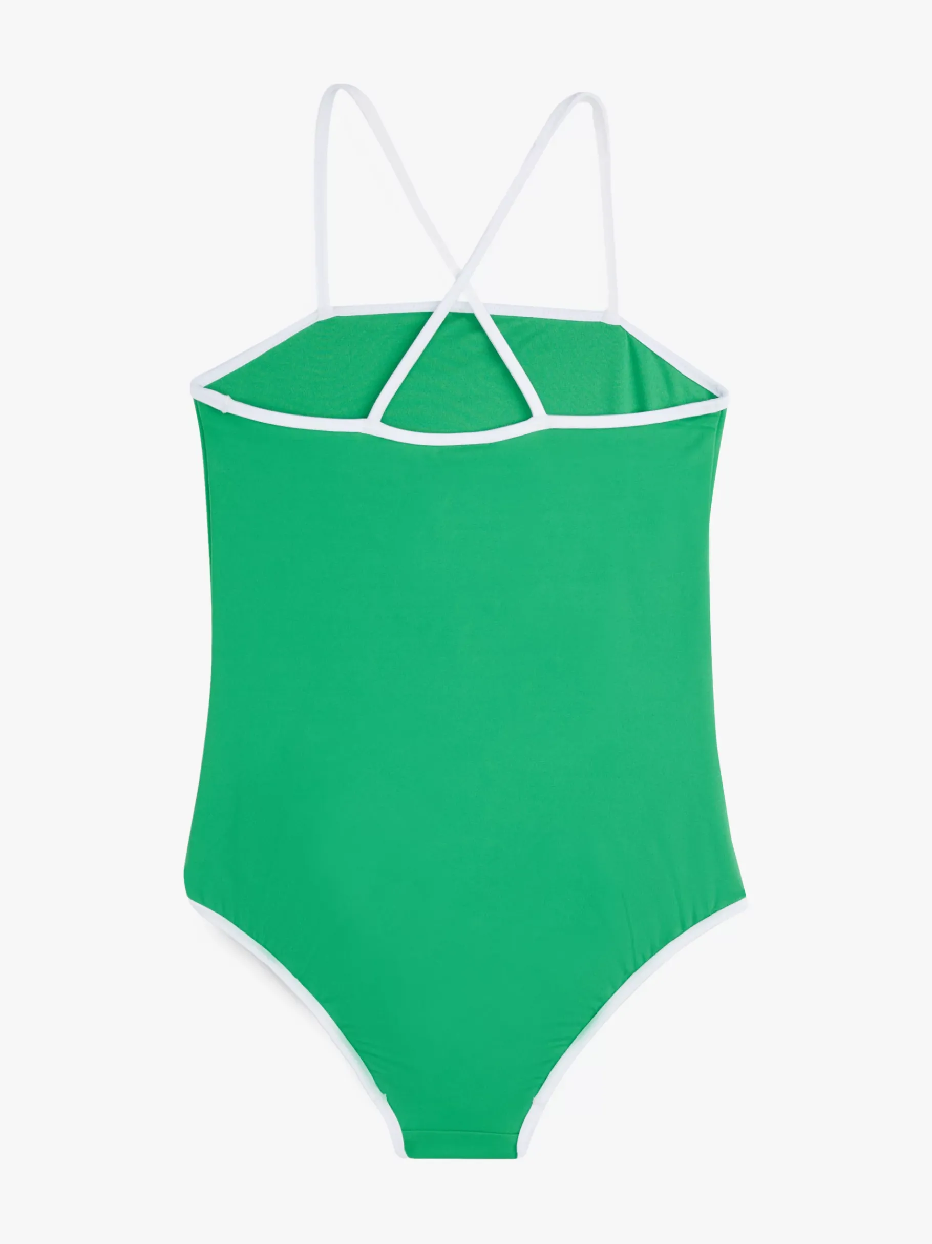 Tommy Hilfiger Badeanzug mit Logo und überkreuzten Trägern RADIANT GREEN New