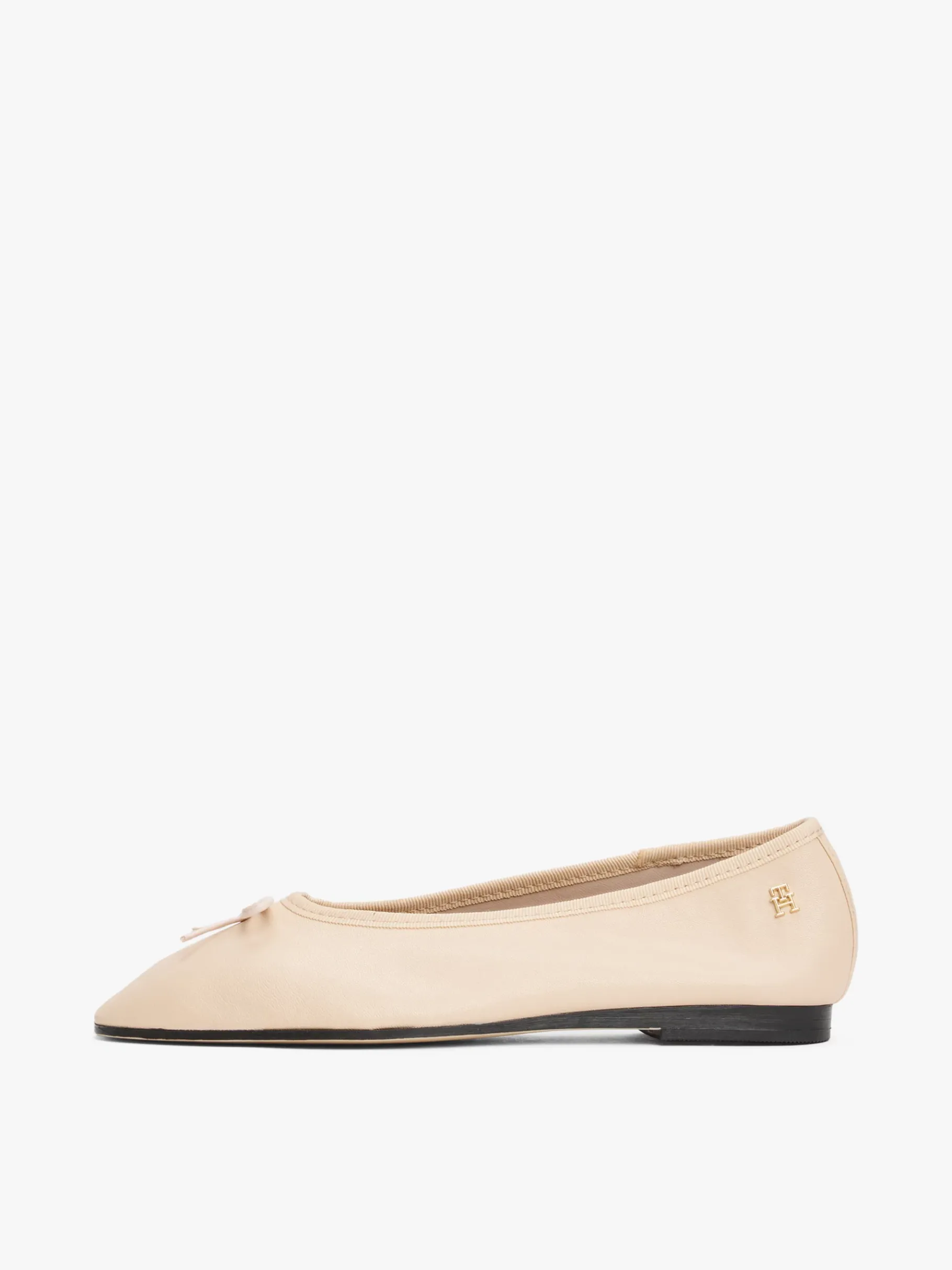 Tommy Hilfiger Ballerina aus Leder mit TH-Monogramm MISTY BLUSH Sale