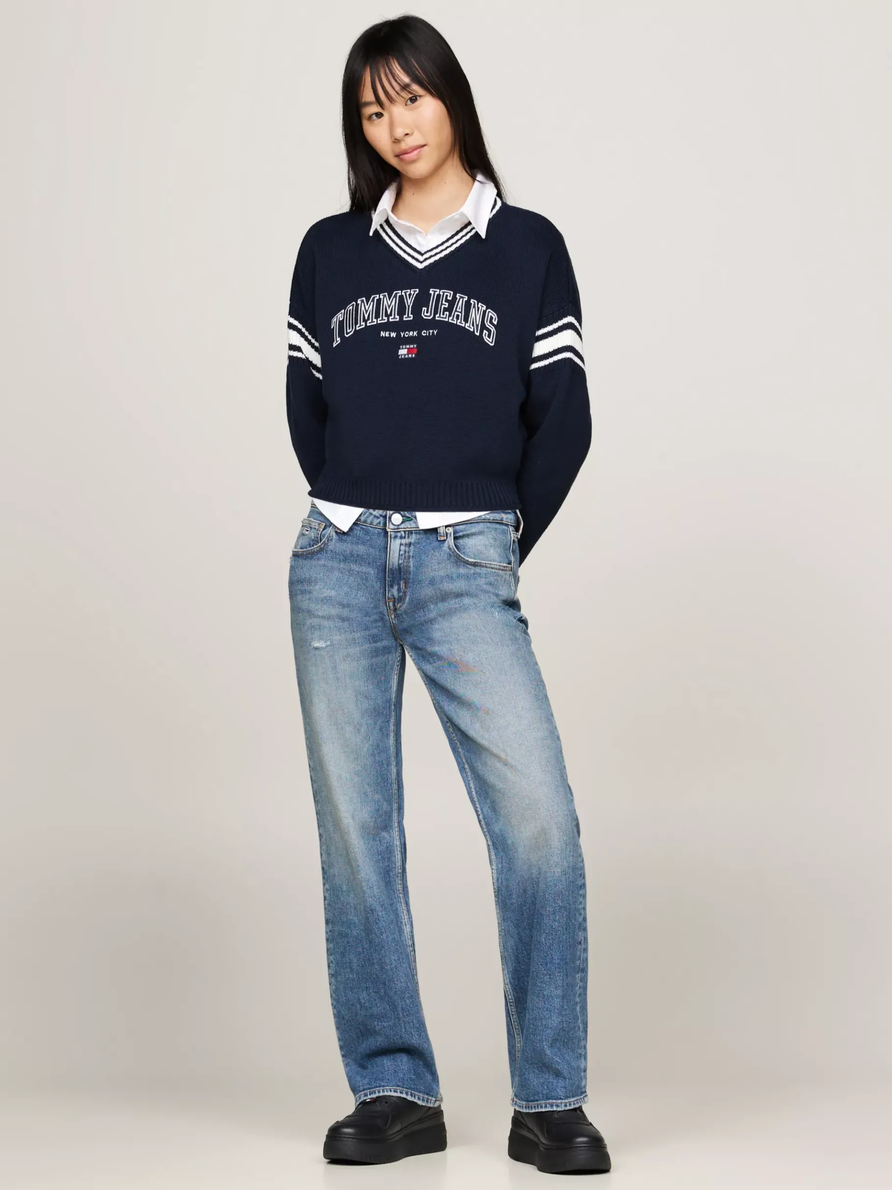 Tommy Hilfiger Basketball-Platform-Sneaker aus Leder TRIPLE BLACK Fashion