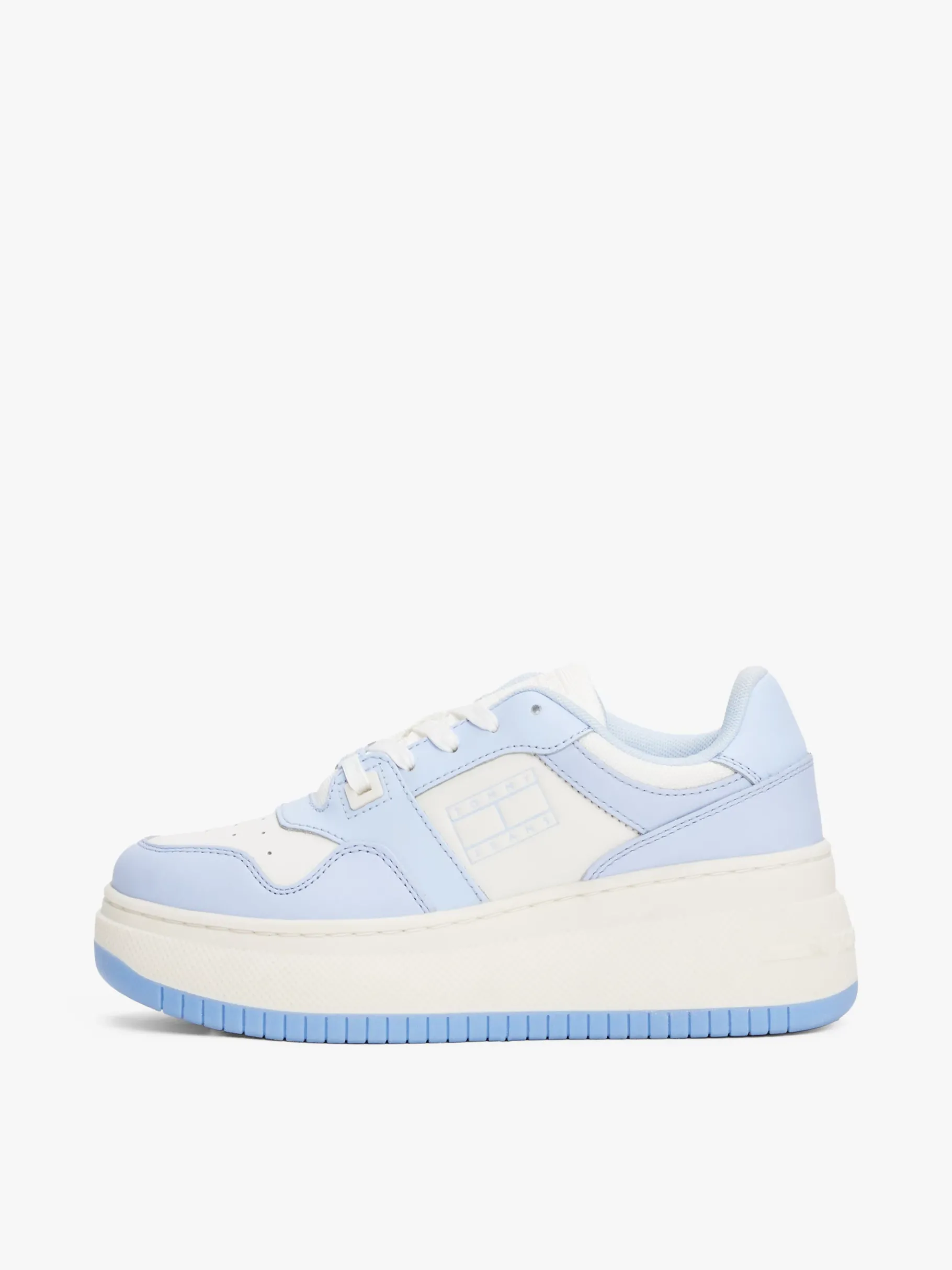 Tommy Hilfiger Basketball-Platform-Sneaker aus Leder SWEET BLUE Best Sale