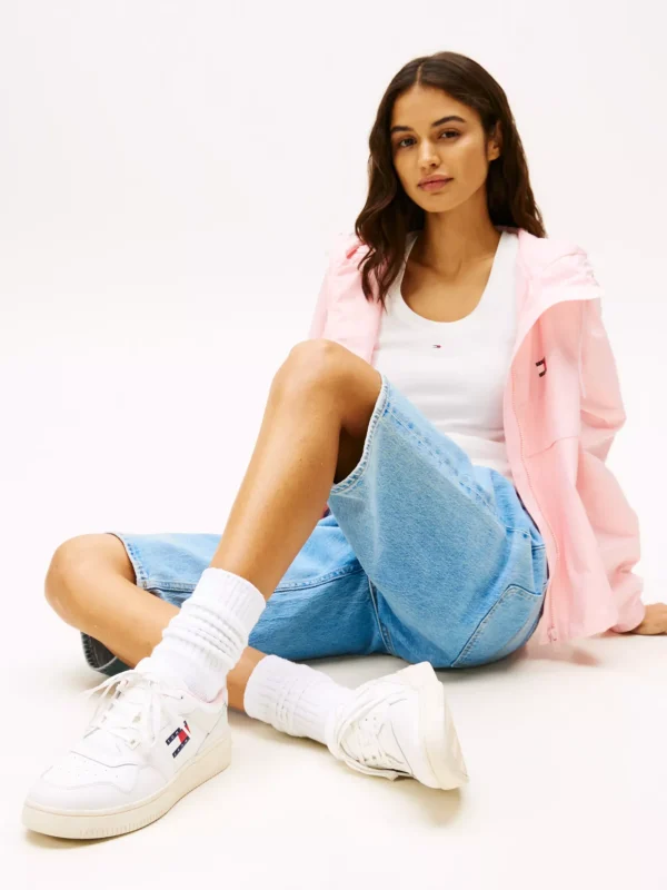 Tommy Hilfiger Basketball-Sneaker aus Leder im Retro-Stil DELICATE PINK Cheap