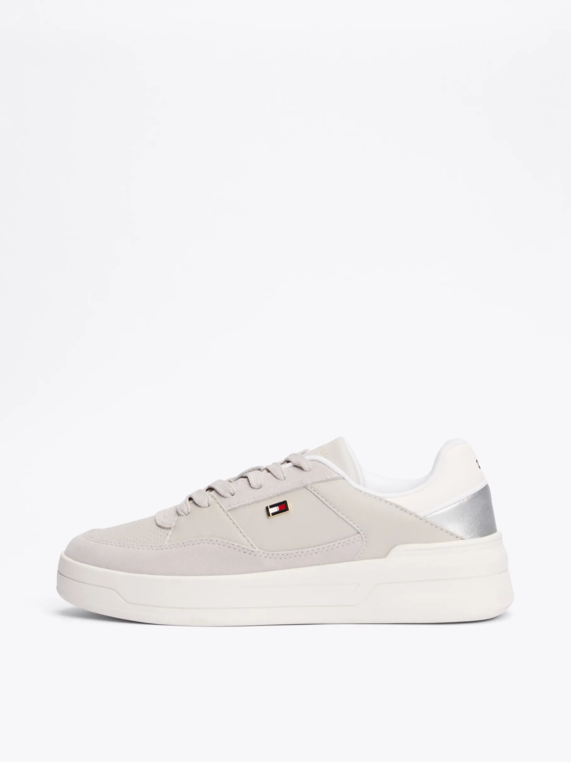 Tommy Hilfiger Basketball-Sneaker mit Metallic-Einsatz GREY WHISPER Clearance