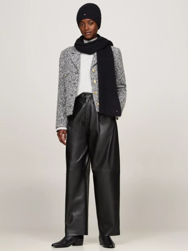 Tommy Hilfiger Beanie und Schal mit Flag im Geschenkset BLACK Best Sale