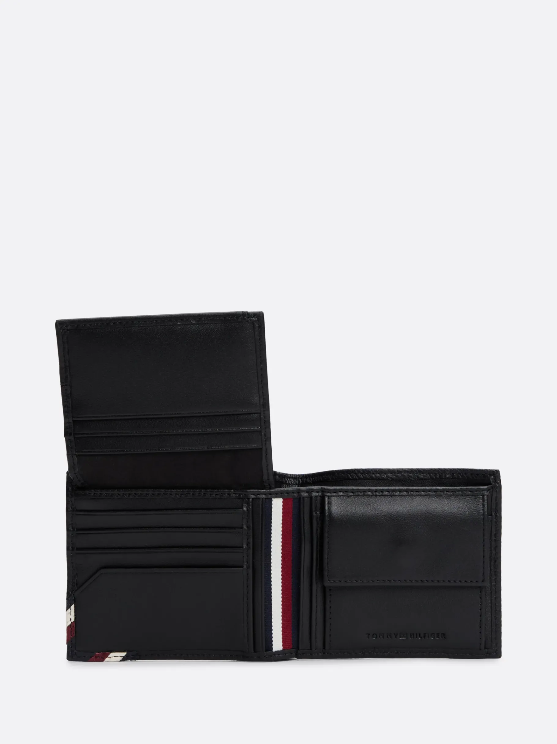 Tommy Hilfiger Bifold-Brieftasche aus Leder BLACK Best Sale