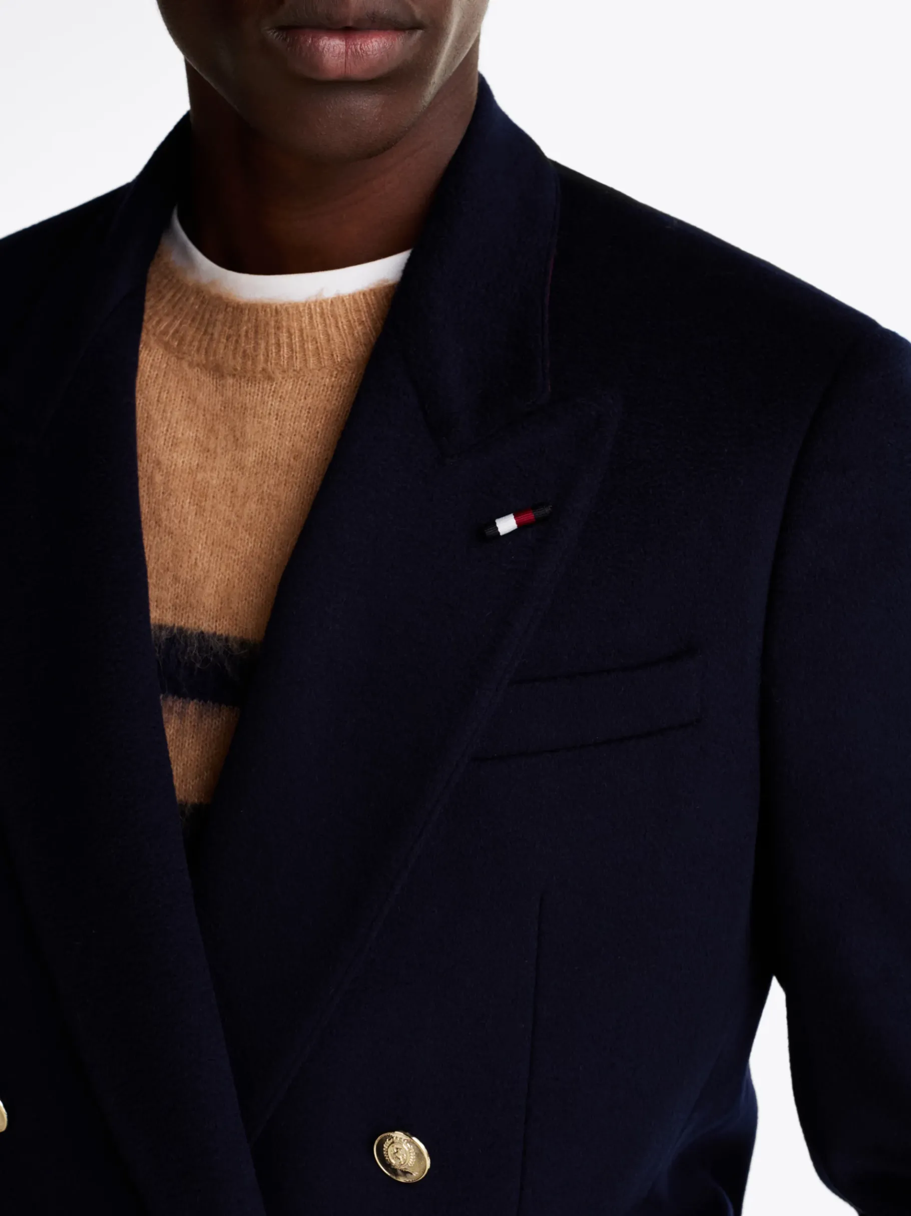 Tommy Hilfiger Blazer mit Kaschmir BLUE Sale