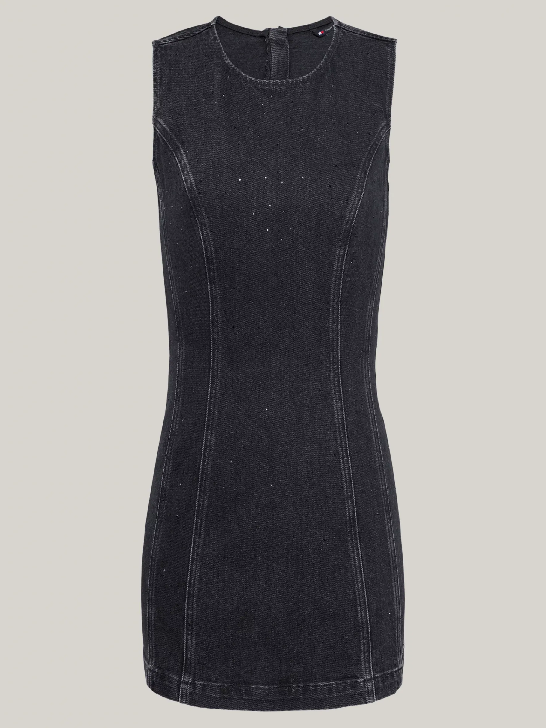 Tommy Hilfiger Bodycon-Minikleid aus Denim mit Glitzer DENIM BLACK Hot