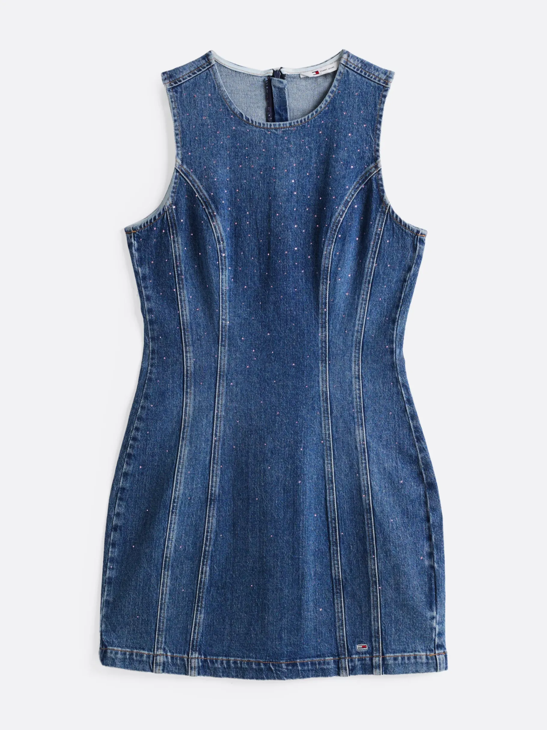 Tommy Hilfiger Bodycon-Minikleid aus Denim mit Glitzer DENIM MEDIUM Store