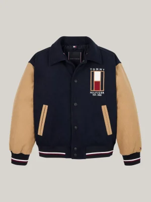 Tommy Hilfiger Bomberjacke aus Cord mit Logo hinten DESERT SKY / CLASSIC KHAKI Shop