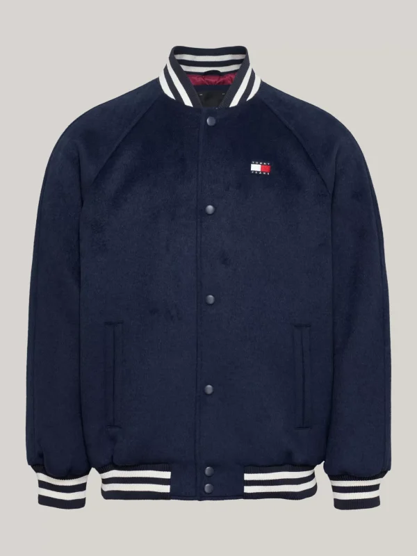 Tommy Hilfiger Bomberjacke mit Wolle und Kontrast-Streifen DARK NIGHT NAVY Sale