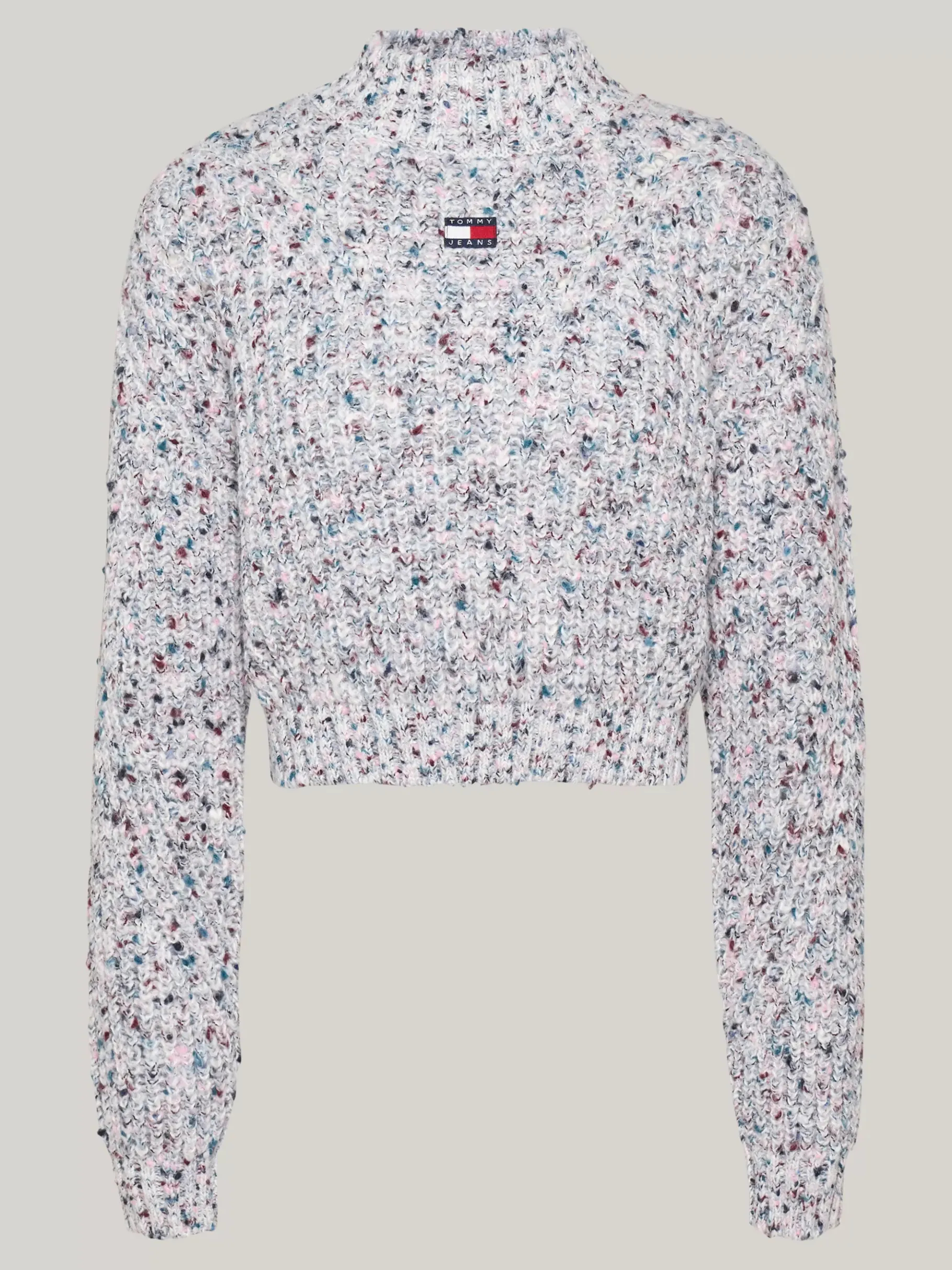 Tommy Hilfiger Boxy Cropped Fit Pullover mit Wolle ANCIENT WHITE Cheap