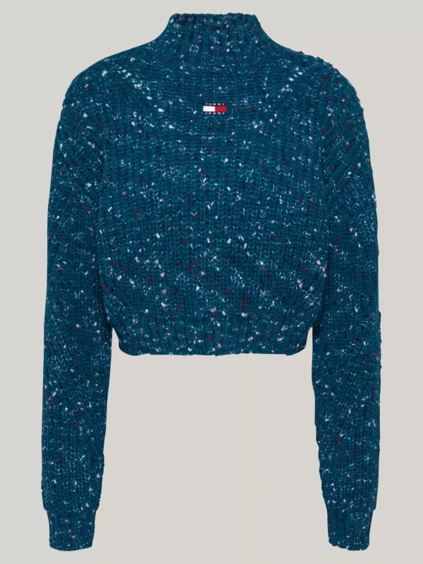 Tommy Hilfiger Boxy Cropped Fit Pullover mit Wolle DEEP SEAWATER Shop
