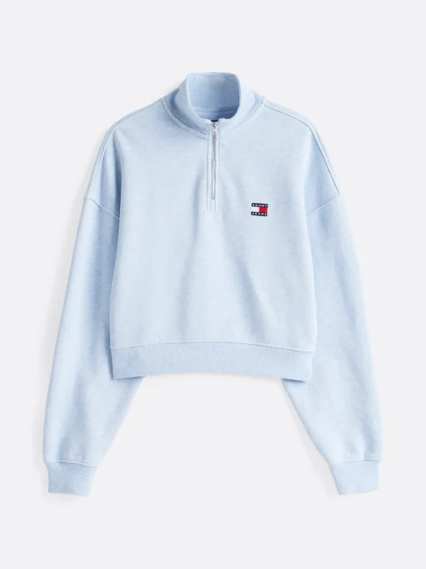 Tommy Hilfiger Boxy Cropped Fit Sweatshirt SWEET BLUE HTR Best Sale