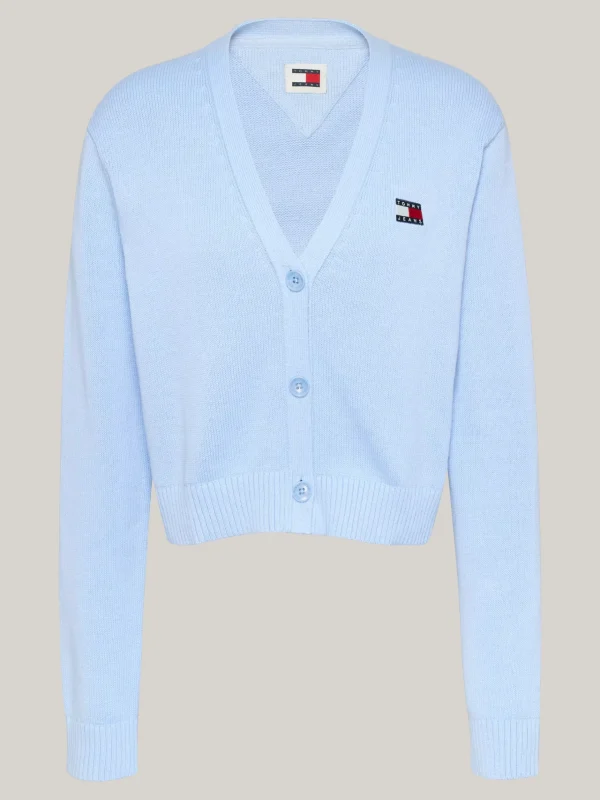 Tommy Hilfiger Boxy Fit Cardigan mit Badge VESSEL BLUE Clearance
