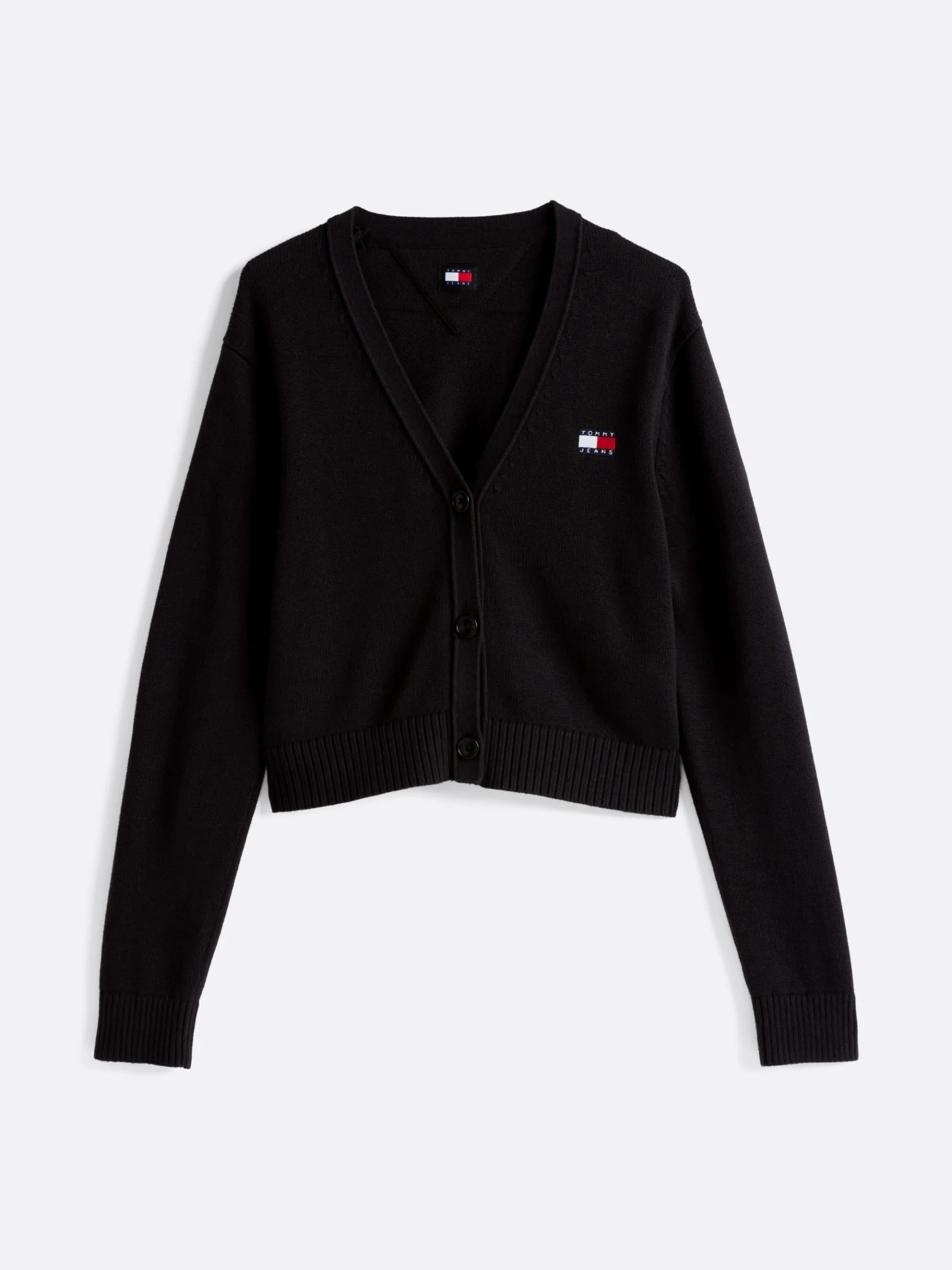 Tommy Hilfiger Boxy Fit Cardigan mit Badge BLACK Cheap