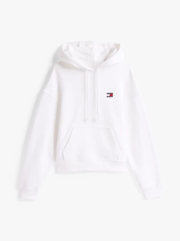 Tommy Hilfiger Boxy Fit Hoodie mit Tommy-Badge ECRU Store
