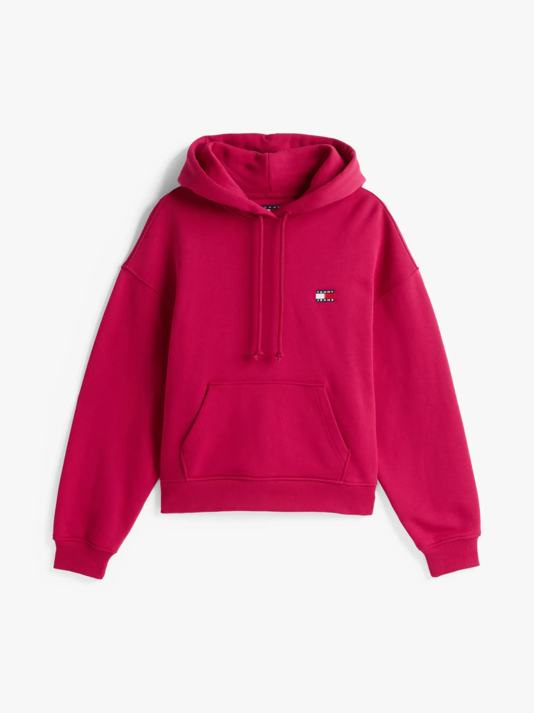 Tommy Hilfiger Boxy Fit Hoodie mit Tommy-Badge BRILLIANT BERRY Cheap