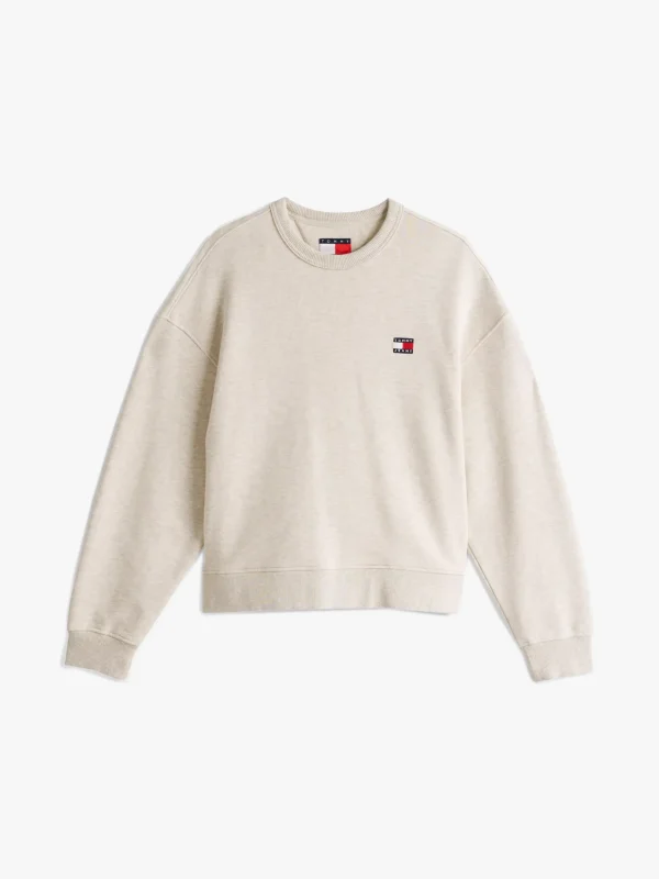 Tommy Hilfiger Boxy Fit Sweatshirt mit Tommy-Badge OAT MARL HTR Fashion