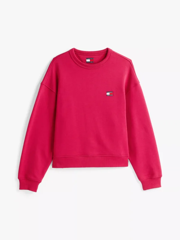 Tommy Hilfiger Boxy Fit Sweatshirt mit Tommy-Badge BRILLIANT BERRY Cheap