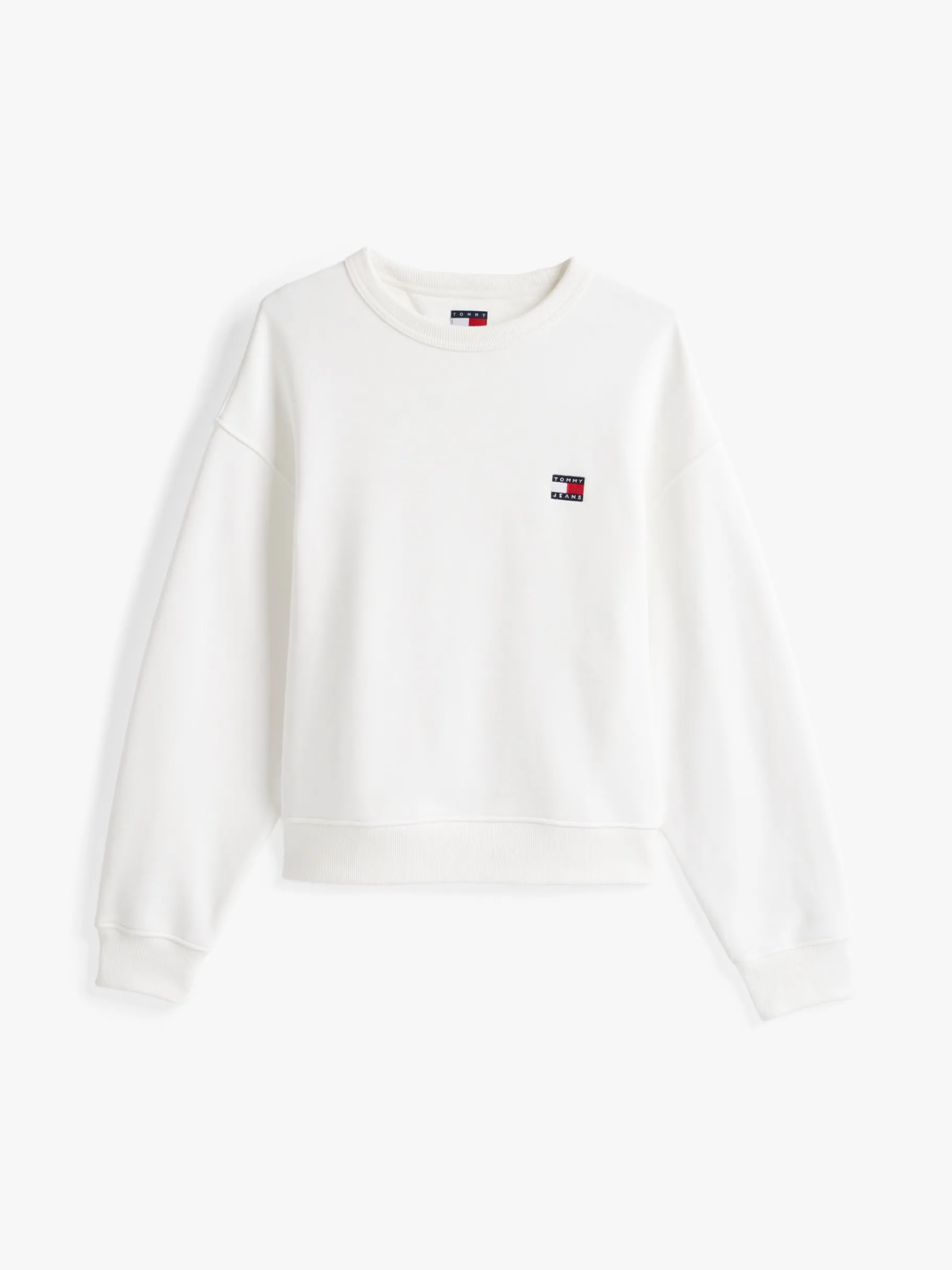 Tommy Hilfiger Boxy Fit Sweatshirt mit Tommy-Badge ECRU New