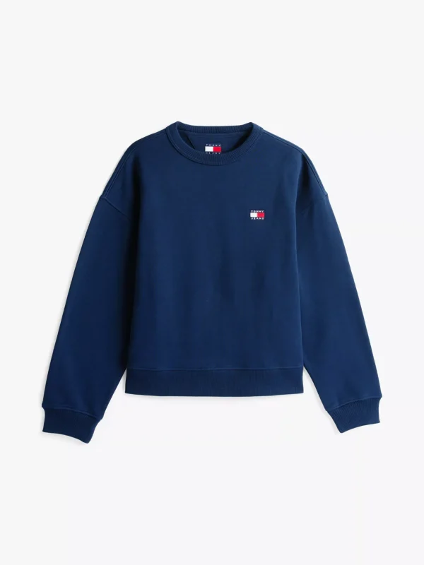 Tommy Hilfiger Boxy Fit Sweatshirt mit Tommy-Badge DARK NIGHT NAVY Online
