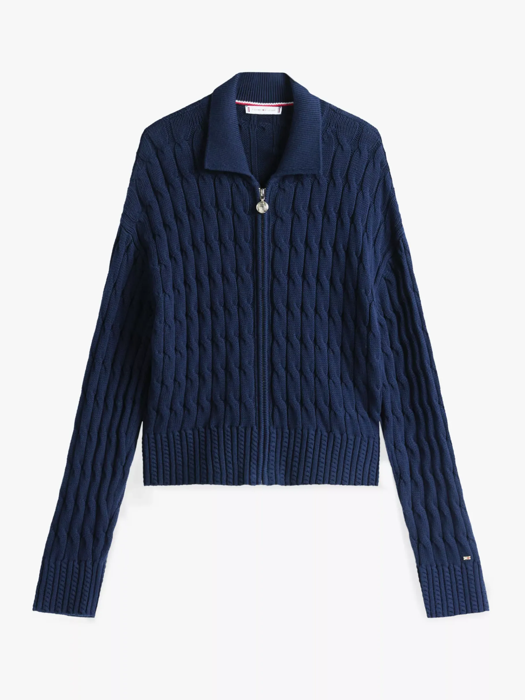 Tommy Hilfiger Boxy Fit Zopfstrick-Cardigan mit Zip DARK NIGHT NAVY Shop