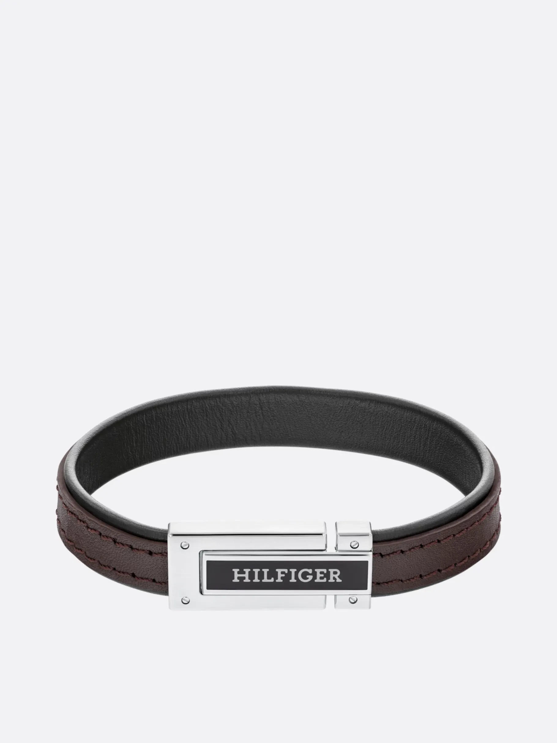 Tommy Hilfiger Braunes Lederarmband mit Kippfaltschließe BROWN Best Sale