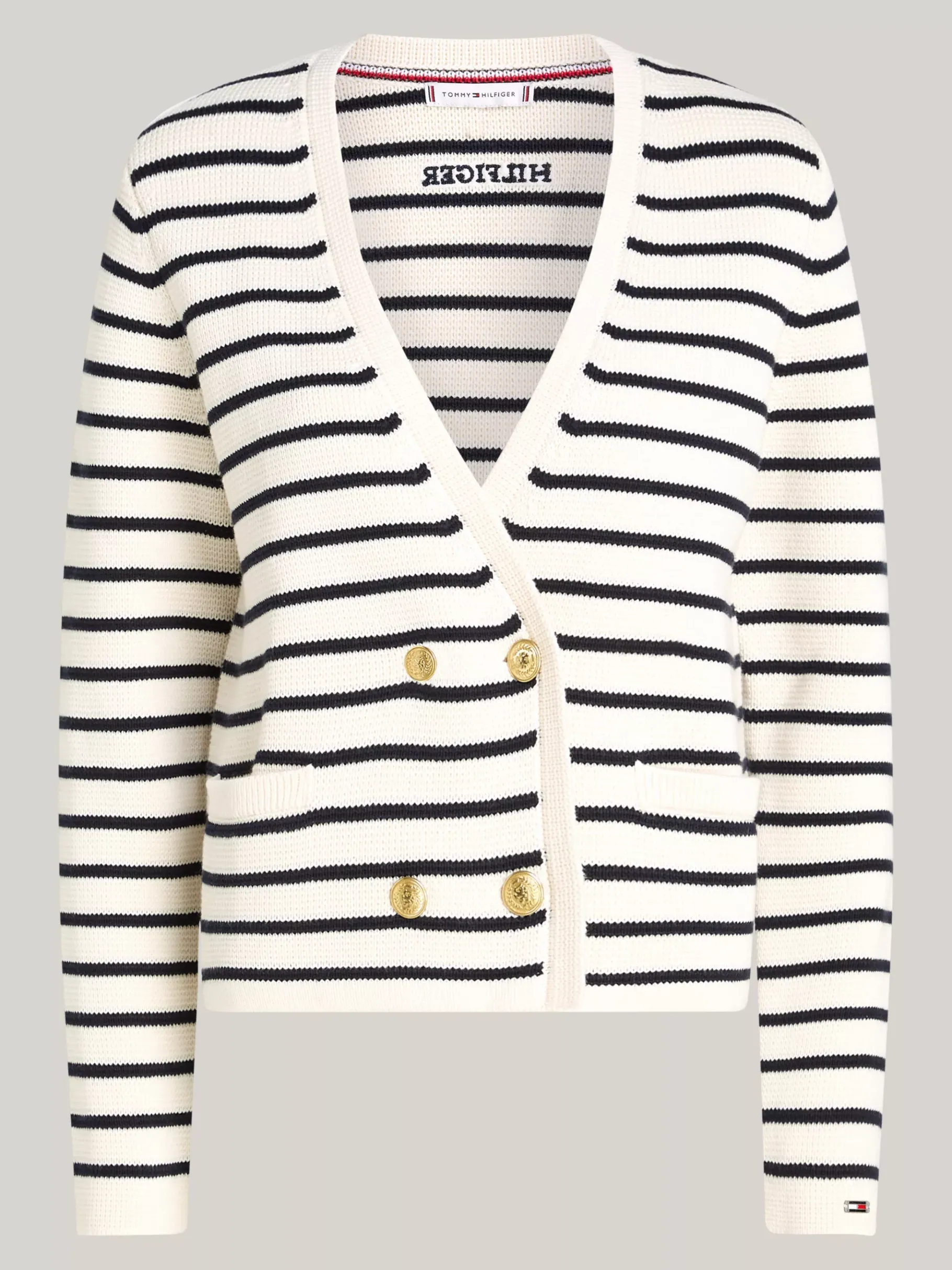 Tommy Hilfiger Cardigan mit Breton-Streifen BRETON STP/ IVORY PETAL/ DESERT SKY Clearance