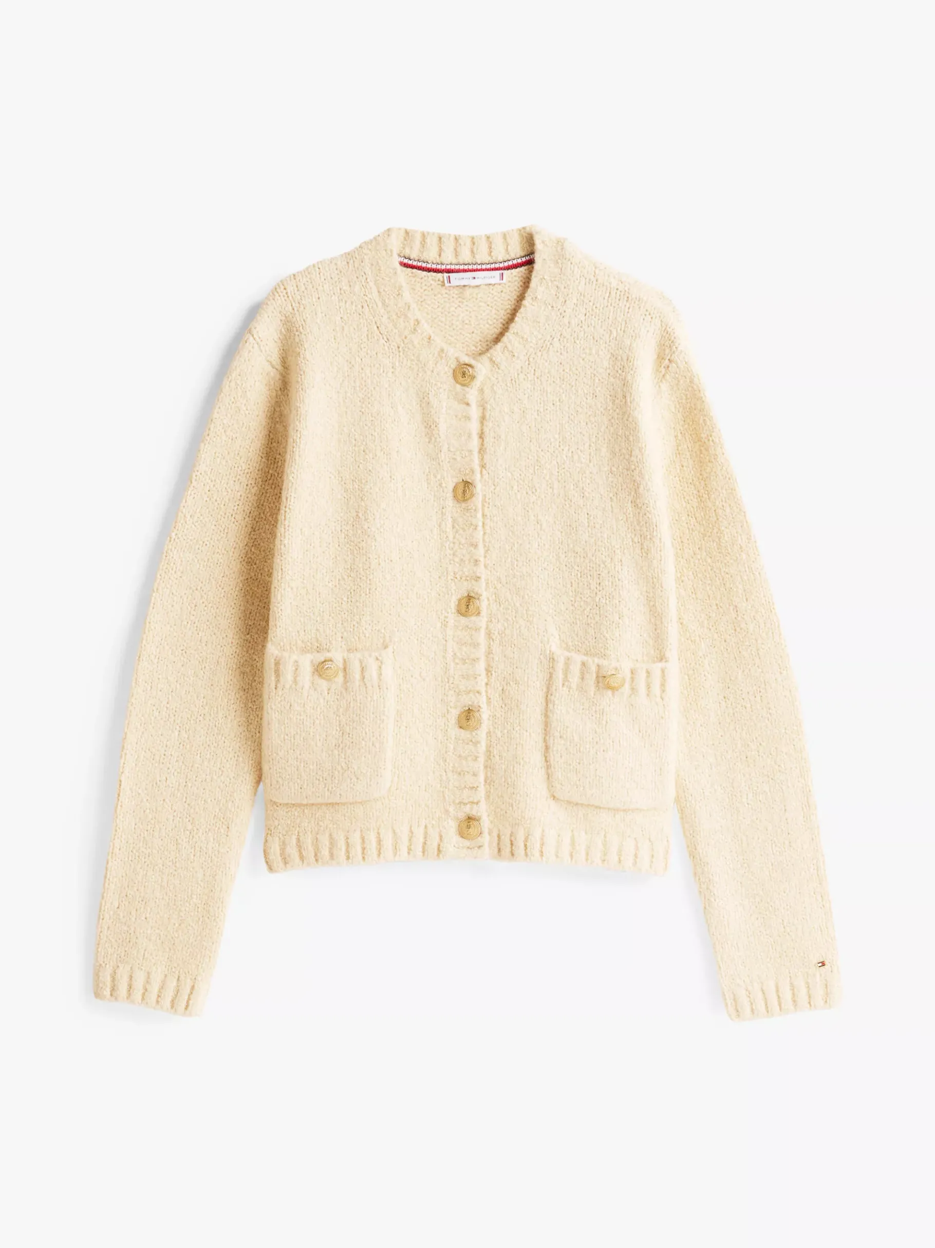 Tommy Hilfiger Cardigan mit goldfarbenen Knöpfen COUNTRY IVORY Sale