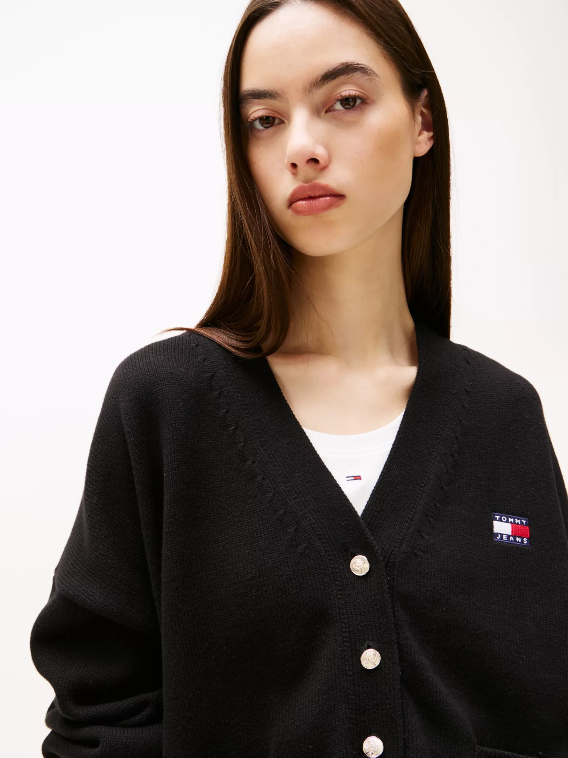 Tommy Hilfiger Cardigan mit Tommy-Badge BLACK Best Sale
