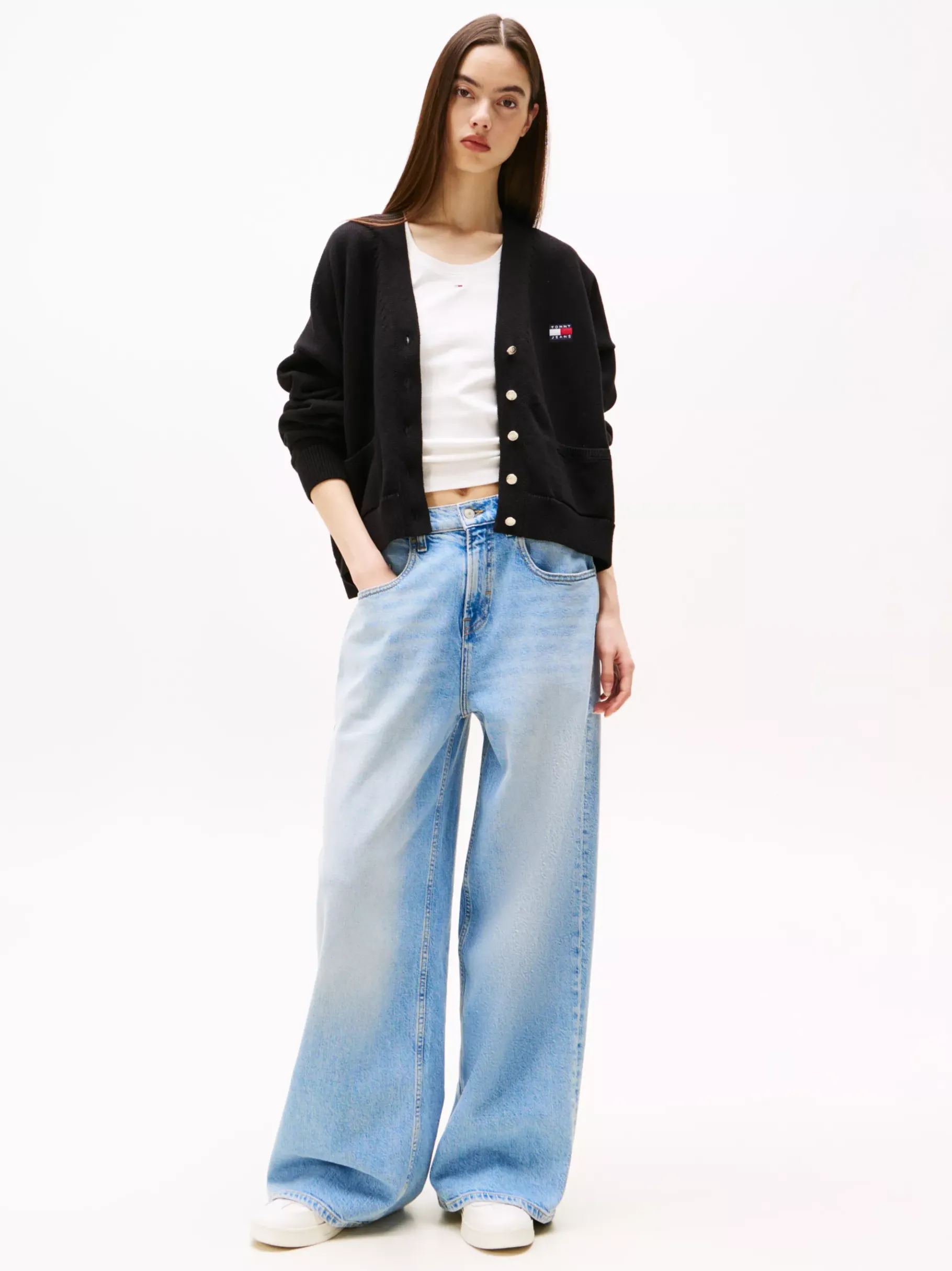 Tommy Hilfiger Cardigan mit Tommy-Badge BLACK Best Sale