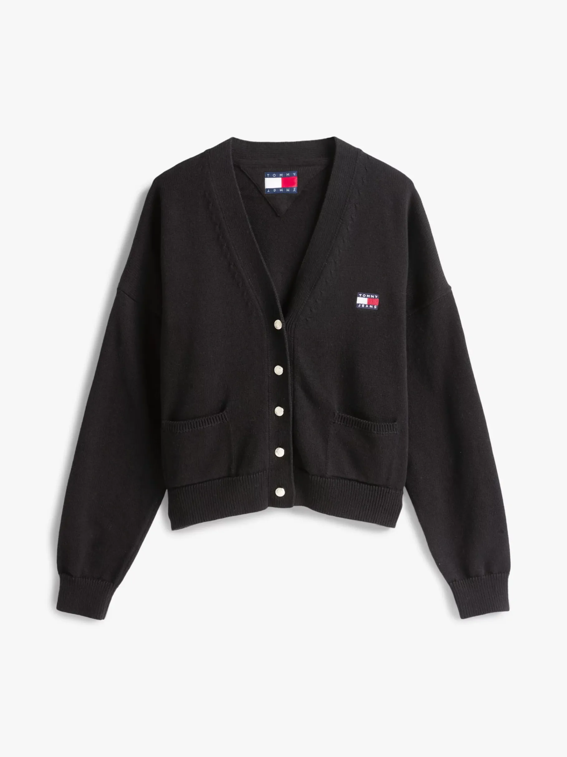 Tommy Hilfiger Cardigan mit Tommy-Badge BLACK Best Sale