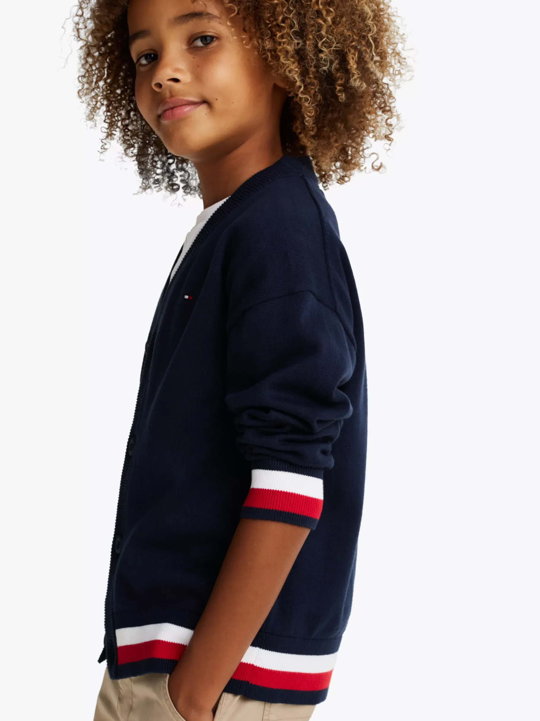 Tommy Hilfiger Cardigan mit Tommy-Tape DARK NIGHT NAVY Cheap