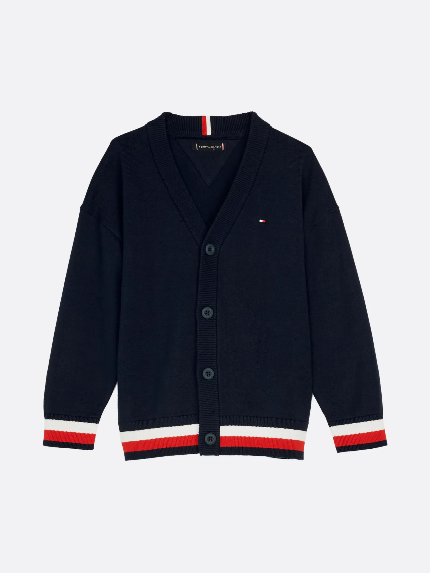 Tommy Hilfiger Cardigan mit Tommy-Tape DARK NIGHT NAVY Cheap