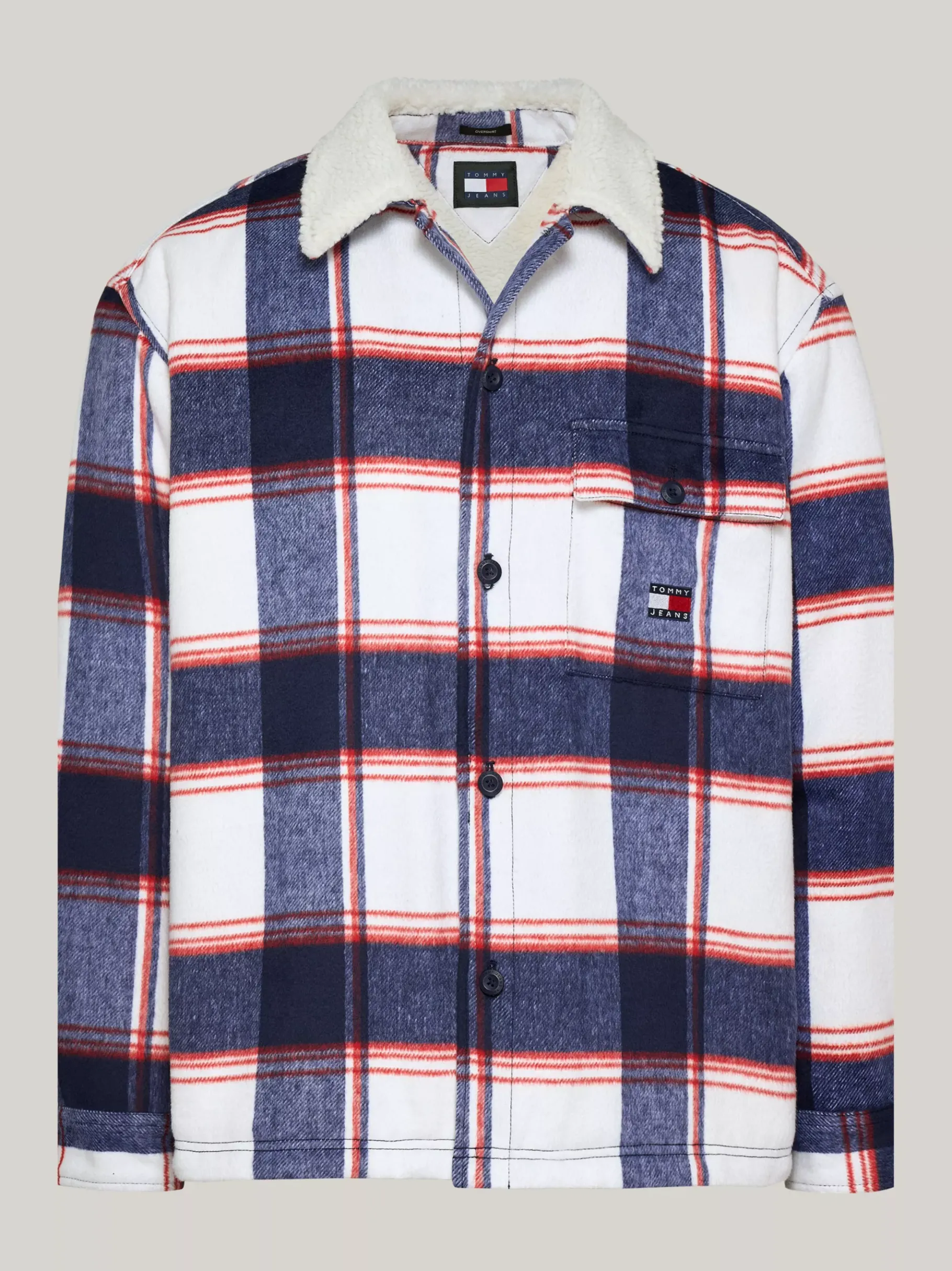 Tommy Hilfiger Casual Fit Overshirt mit Sherpa-Kragen DARK NIGHT NAVY Shop